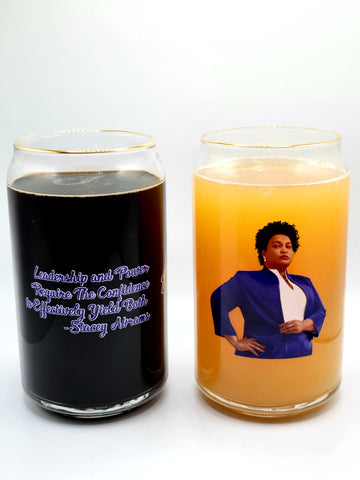"Queen Ms. Abrams" Charity Glass