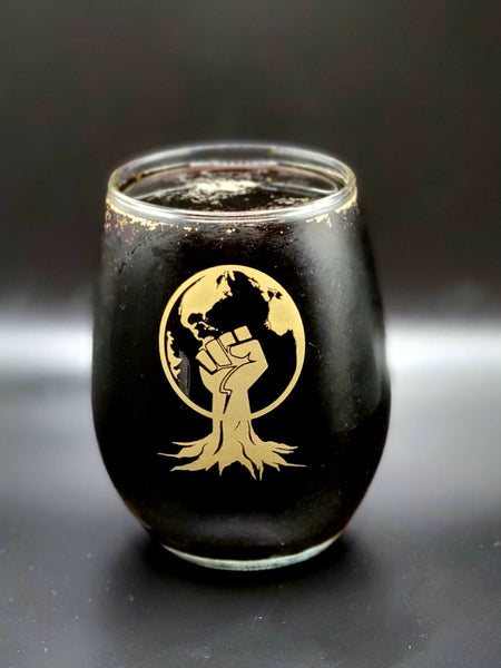 Black is Beautiful 1 Year Anniversary Collaboration Charity Glass