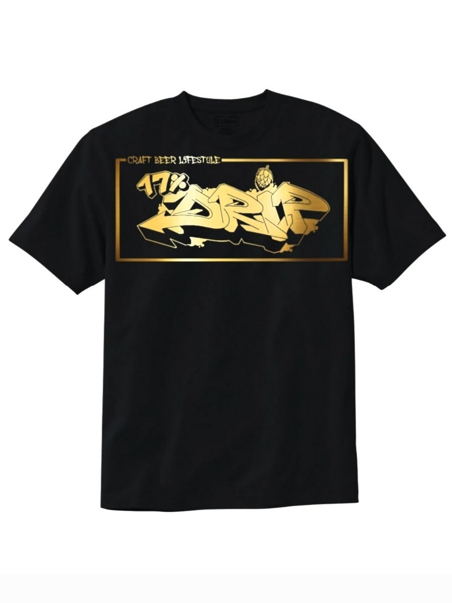 17% Drip Gold Graffiti Logo